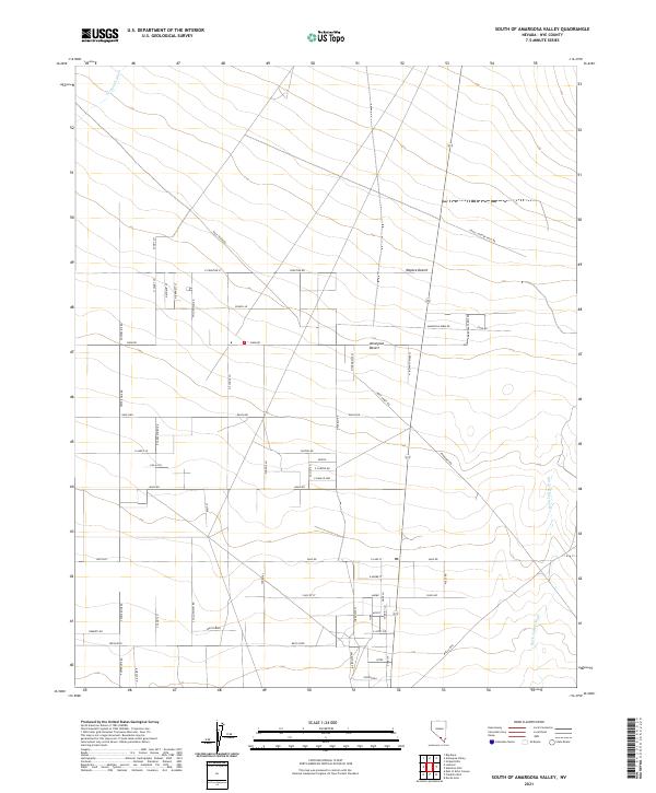 US Topo 7.5-minute map for South of Amargosa Valley NV