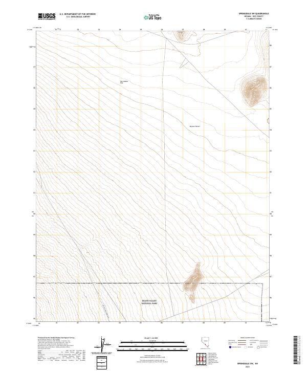 US Topo 7.5-minute map for Springdale SW NV