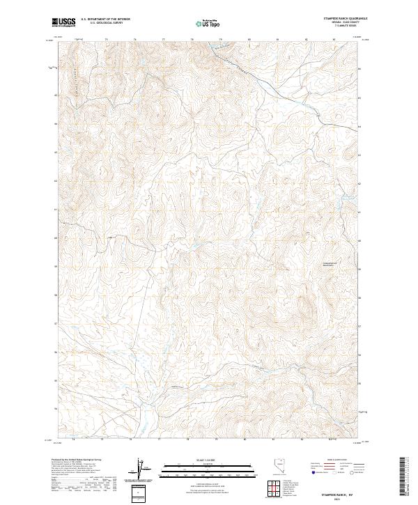 US Topo 7.5-minute map for Stampede Ranch NV