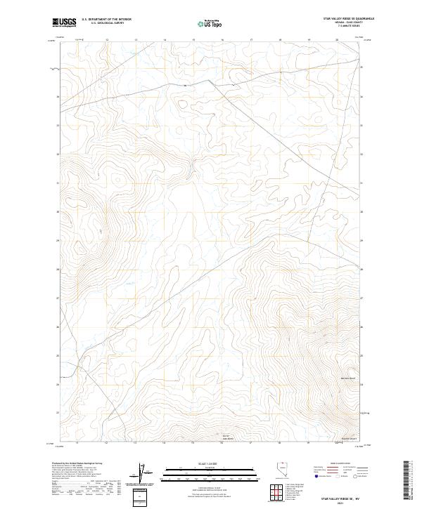 US Topo 7.5-minute map for Star Valley Ridge SE NV