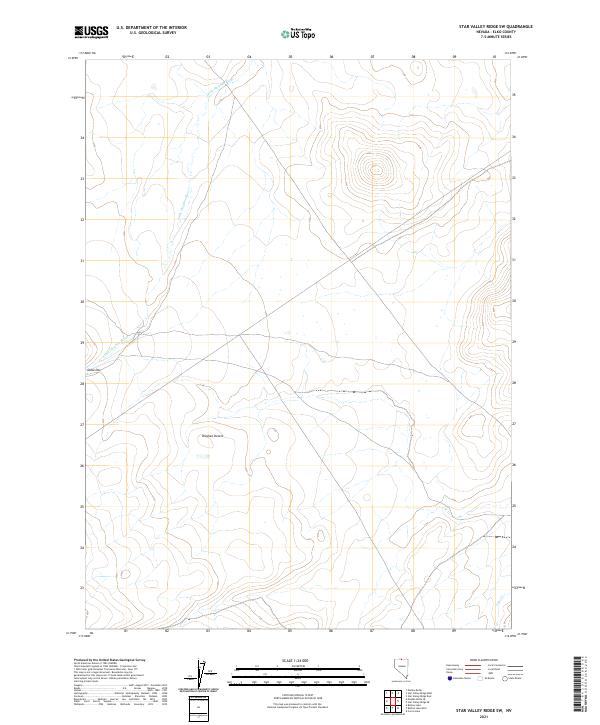 US Topo 7.5-minute map for Star Valley Ridge SW NV