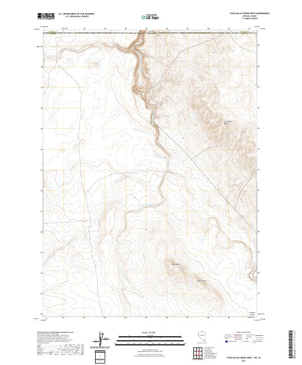 US Topo 7.5-minute map for Star Valley Ridge West NVID