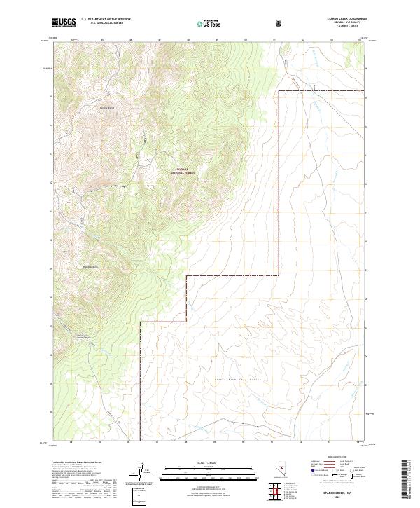 US Topo 7.5-minute map for Stargo Creek NV