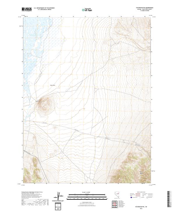 US Topo 7.5-minute map for Station Butte NV