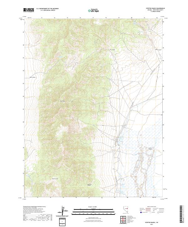 US Topo 7.5-minute map for Steptoe Ranch NV