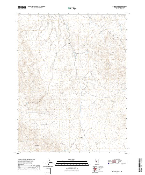 US Topo 7.5-minute map for Stewart Spring NV