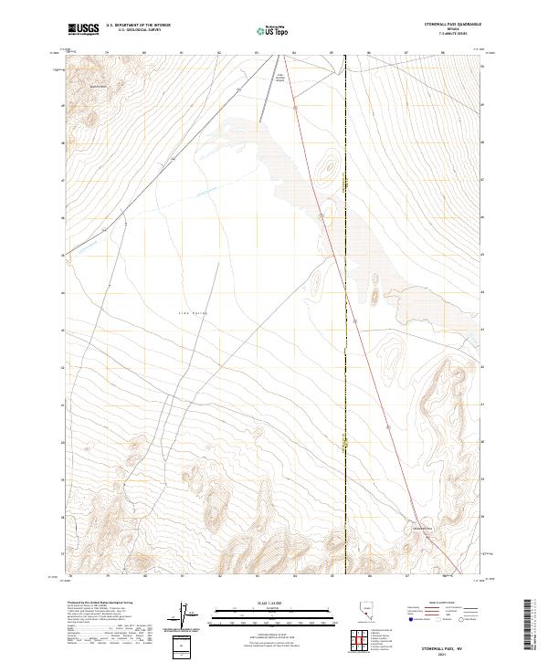 US Topo 7.5-minute map for Stonewall Pass NV