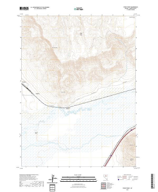 US Topo 7.5-minute map for Stony Point NV