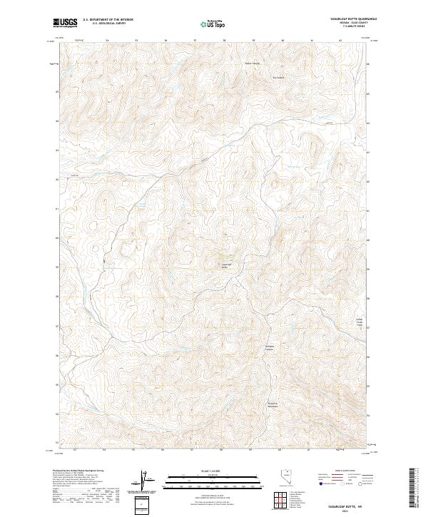 US Topo 7.5-minute map for Sugarloaf Butte NV