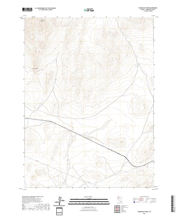 US Topo 7.5-minute map for Sugarloaf Knob NV