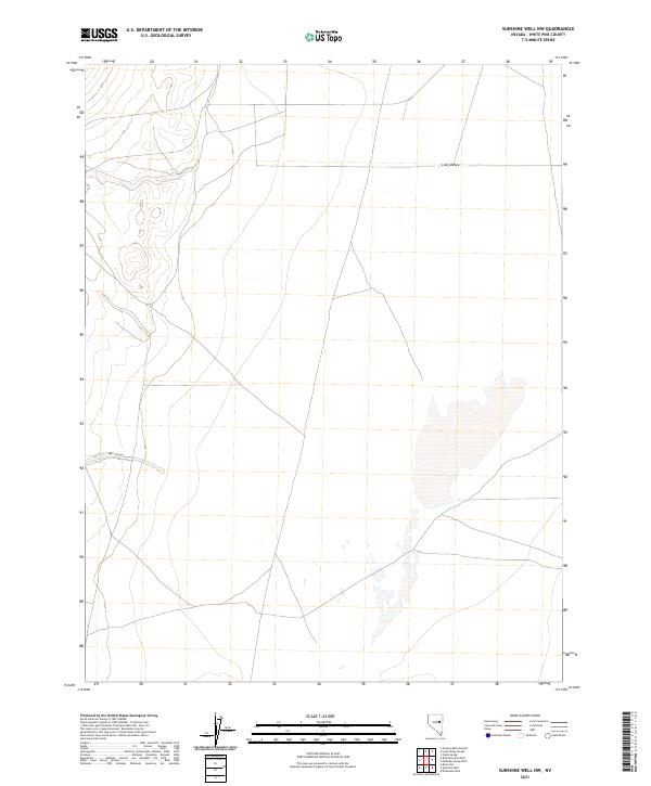 US Topo 7.5-minute map for Sunshine Well NW NV