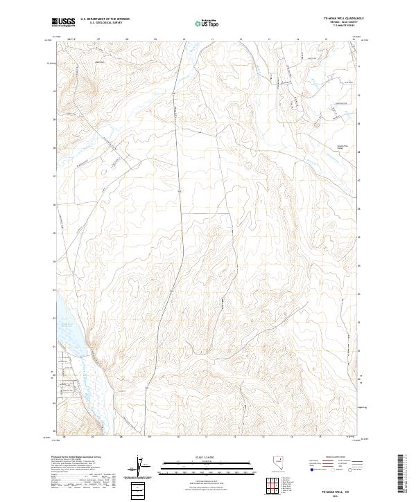 US Topo 7.5-minute map for Te-Moak Well NV