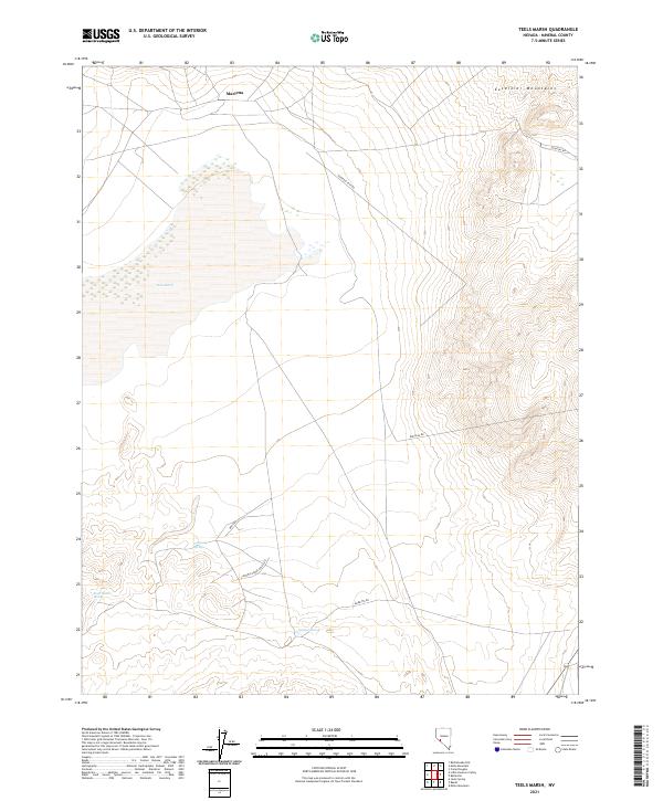 US Topo 7.5-minute map for Teels Marsh NV