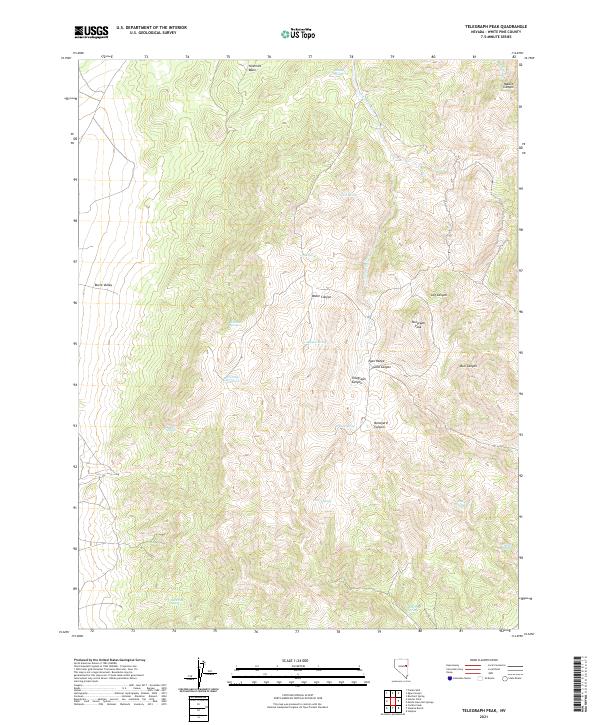 US Topo 7.5-minute map for Telegraph Peak NV