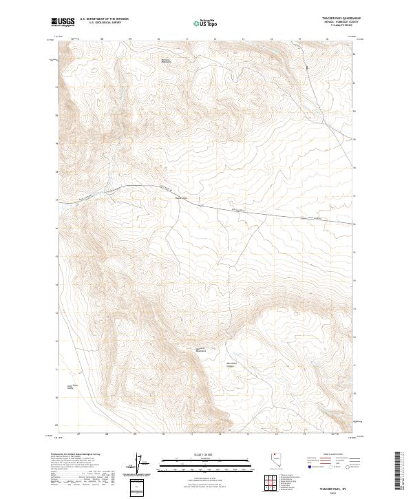 US Topo 7.5-minute map for Thacker Pass NV