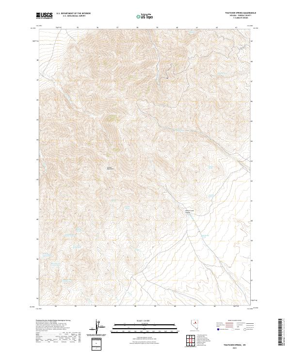 US Topo 7.5-minute map for Thatcher Spring NV