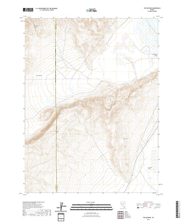 US Topo 7.5-minute map for The Geysers NV