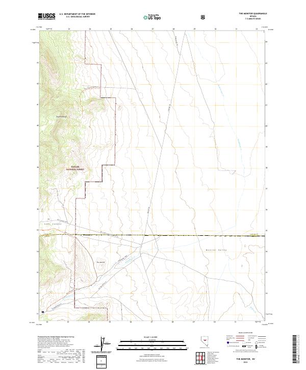 US Topo 7.5-minute map for The Monitor NV