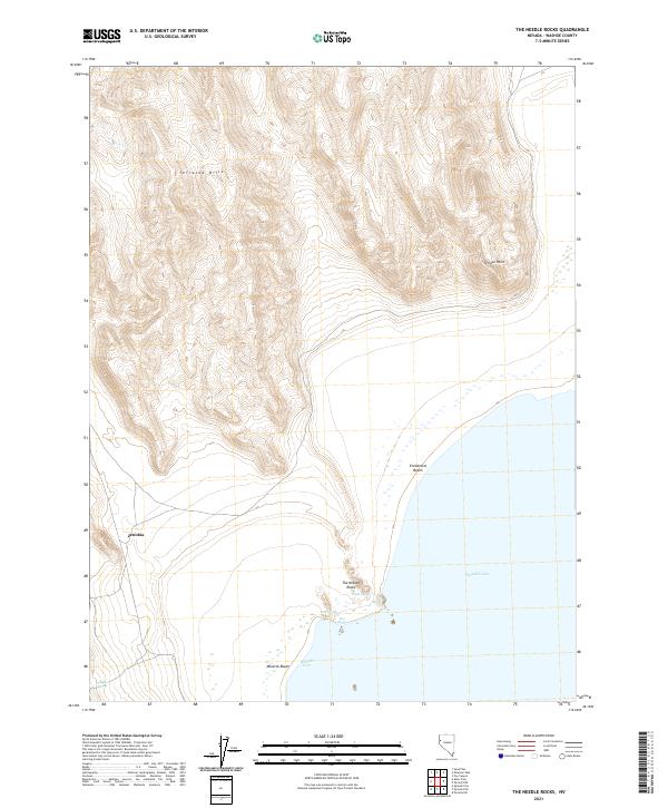 US Topo 7.5-minute map for The Needle Rocks NV