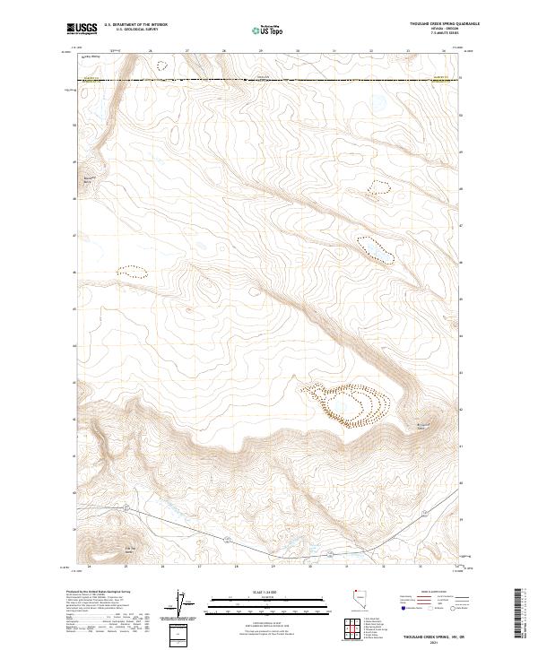 US Topo 7.5-minute map for Thousand Creek Spring NVOR