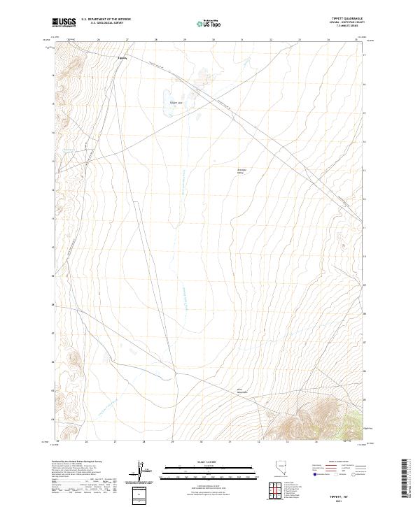 US Topo 7.5-minute map for Tippett NV