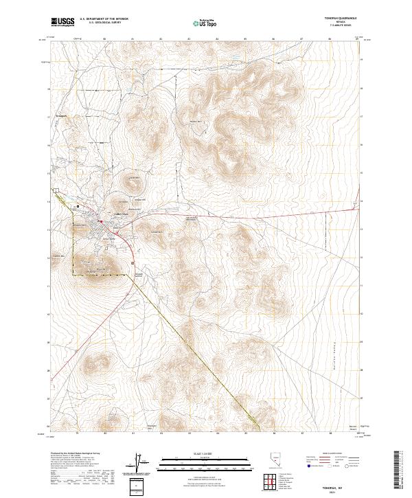 US Topo 7.5-minute map for Tonopah NV – American Map Store