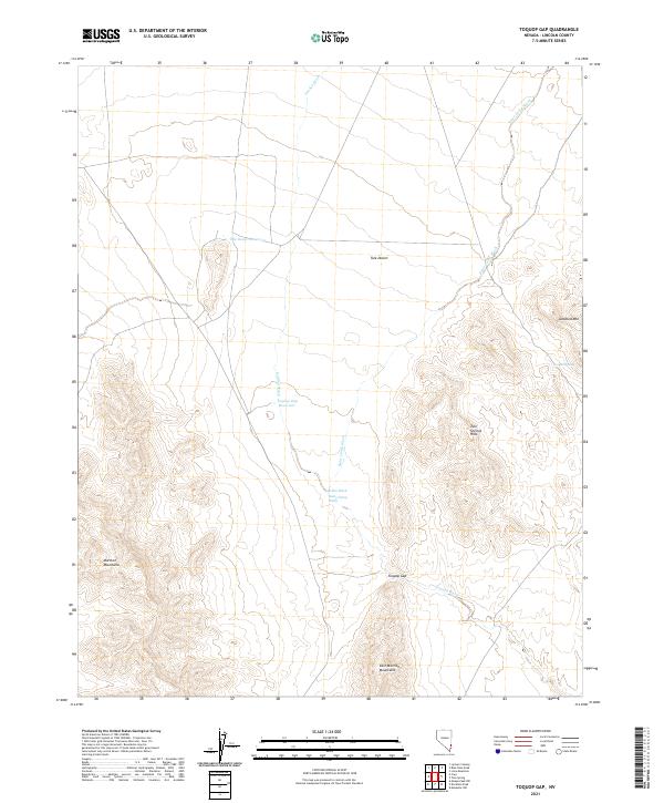 US Topo 7.5-minute map for Toquop Gap NV