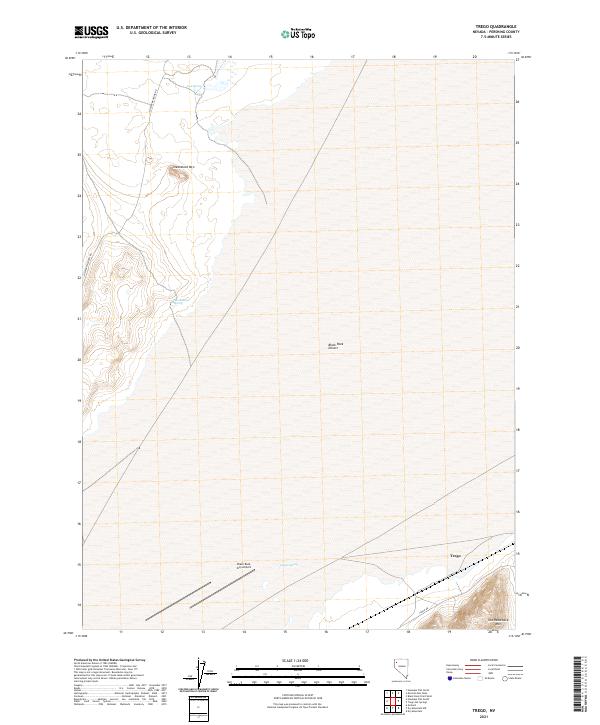 US Topo 7.5-minute map for Trego NV