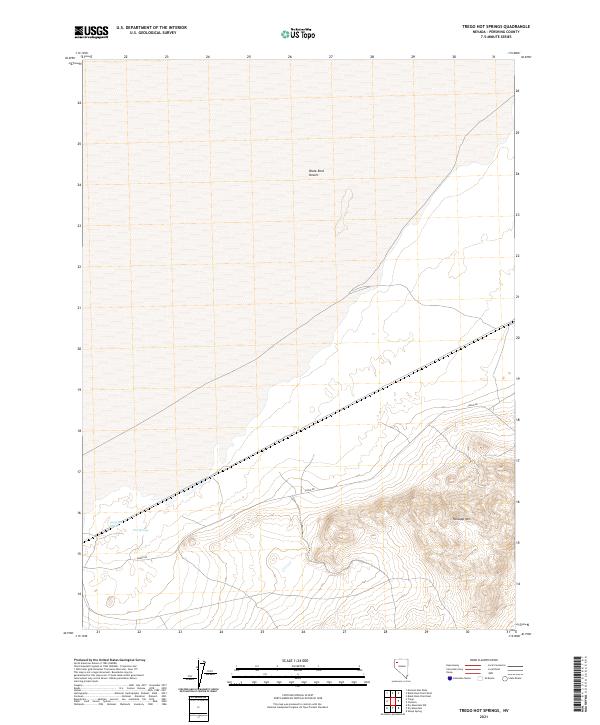 US Topo 7.5-minute map for Trego Hot Springs NV