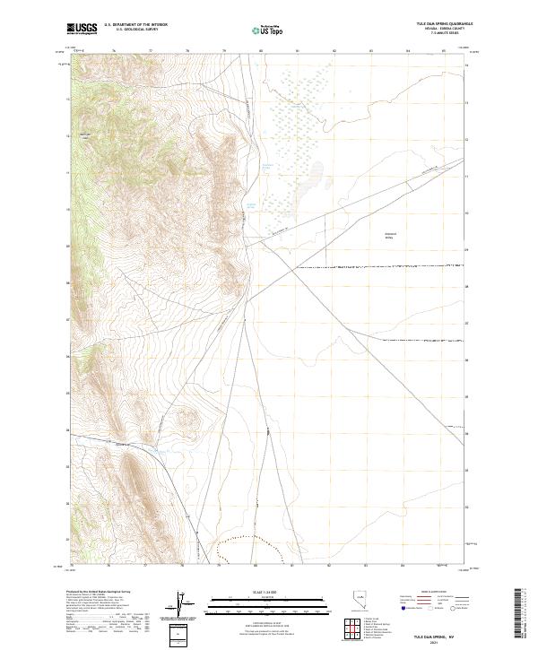 US Topo 7.5-minute map for Tule Dam Spring NV