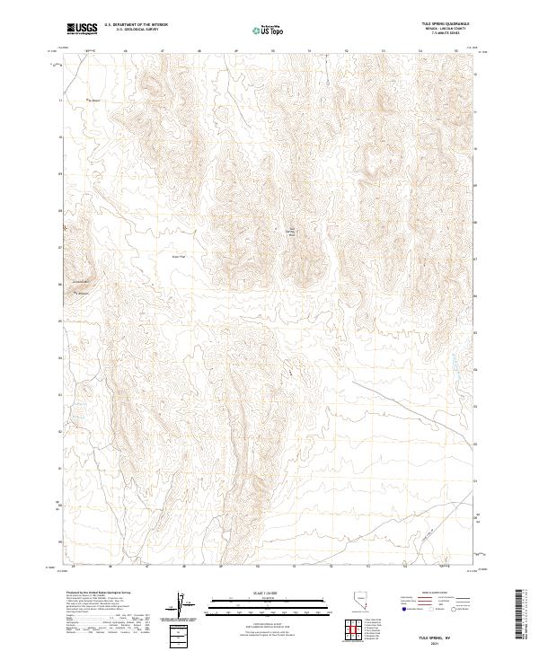 US Topo 7.5-minute map for Tule Spring NV