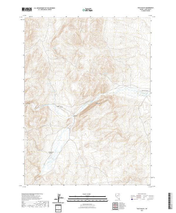 US Topo 7.5-minute map for Tule Valley NV