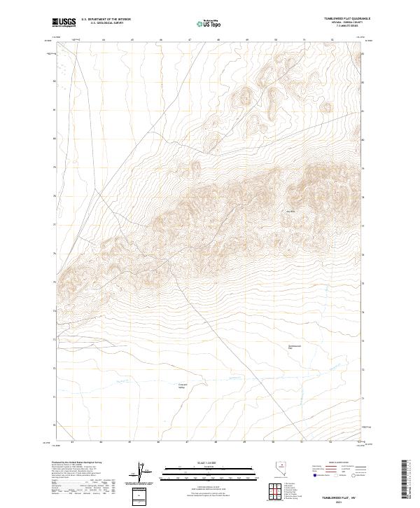 US Topo 7.5-minute map for Tumbleweed Flat NV