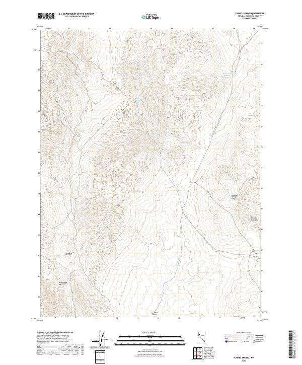 US Topo 7.5-minute map for Tunnel Spring NV