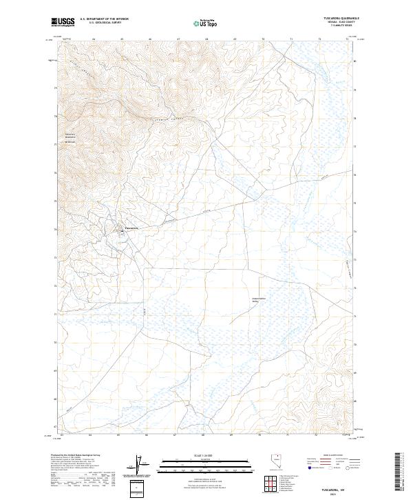 US Topo 7.5-minute map for Tuscarora NV