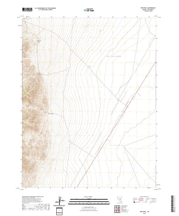 US Topo 7.5-minute map for Tybo Well NV