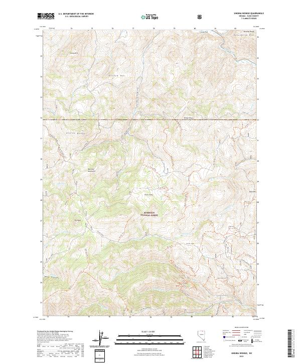 US Topo 7.5-minute map for Ungina Wongo NV