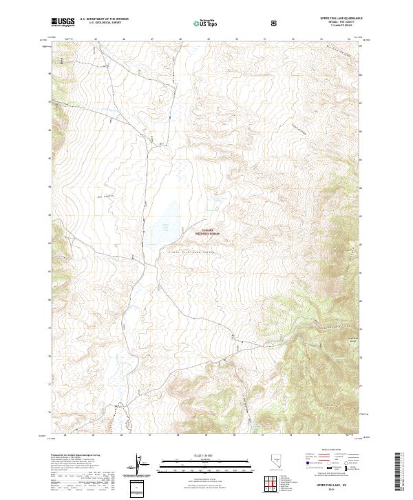 US Topo 7.5-minute map for Upper Fish Lake NV