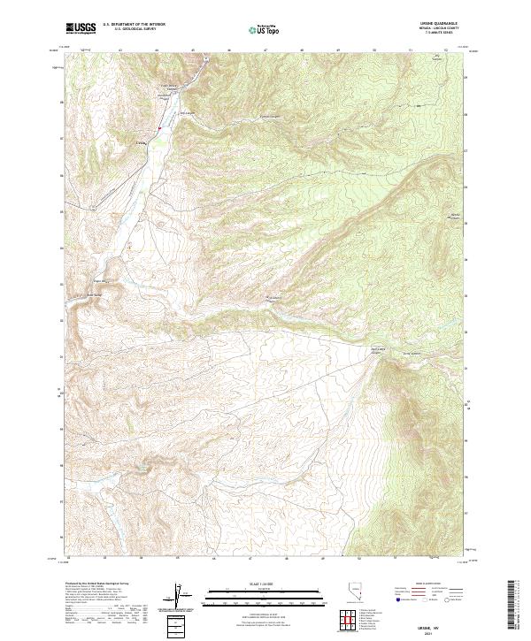 US Topo 7.5-minute map for Ursine NV