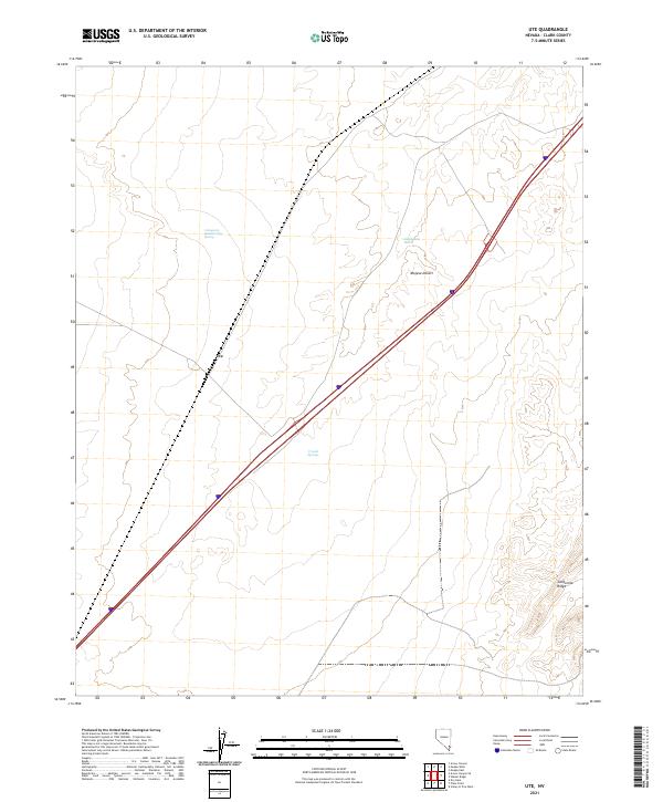 US Topo 7.5-minute map for Ute NV