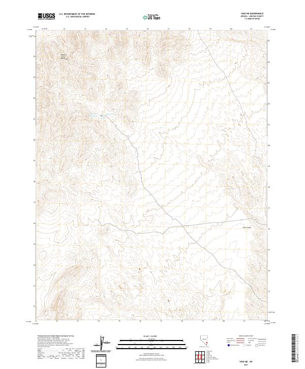 US Topo 7.5-minute map for Vigo NE NV