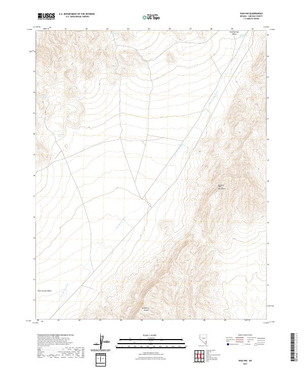 US Topo 7.5-minute map for Vigo NW NV