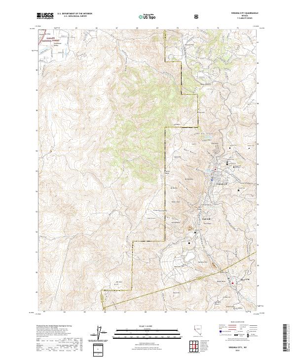 US Topo 7.5-minute map for Virginia City NV