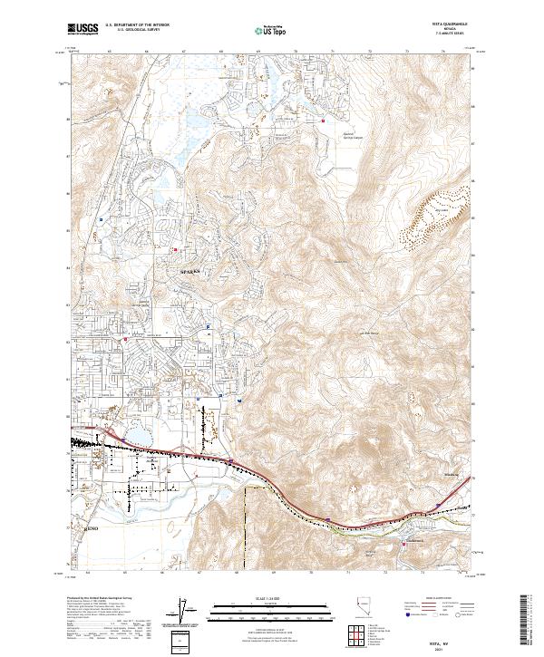 US Topo 7.5-minute map for Vista NV