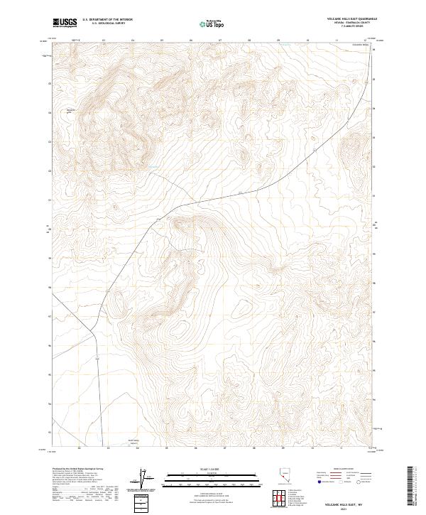 US Topo 7.5-minute map for Volcanic Hills East NV