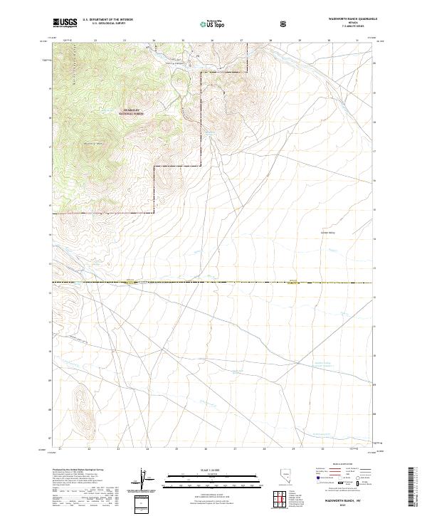 US Topo 7.5-minute map for Wadsworth Ranch NV