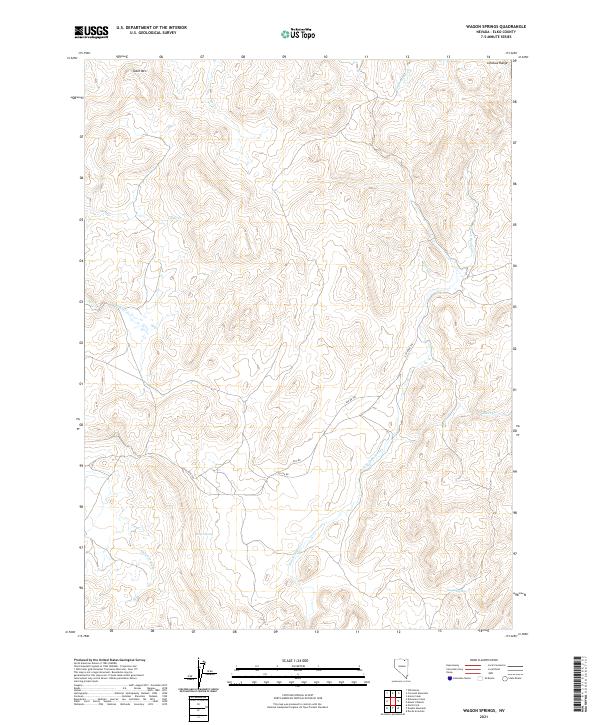 US Topo 7.5-minute map for Wagon Springs NV