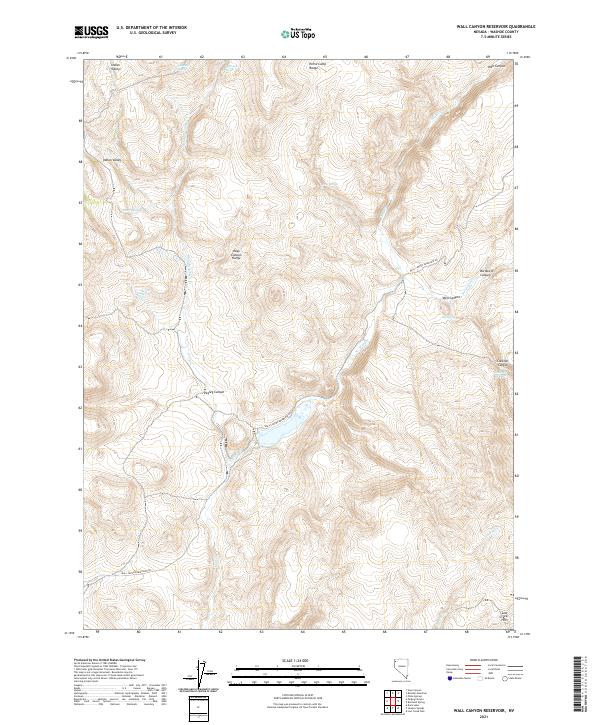 US Topo 7.5-minute map for Wall Canyon Reservoir NV