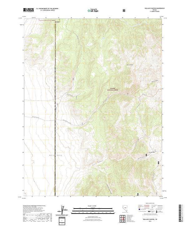 US Topo 7.5-minute map for Wallace Canyon NV