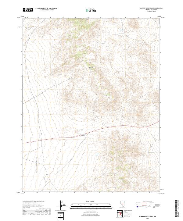 US Topo 7.5-minute map for Warm Springs Summit NV